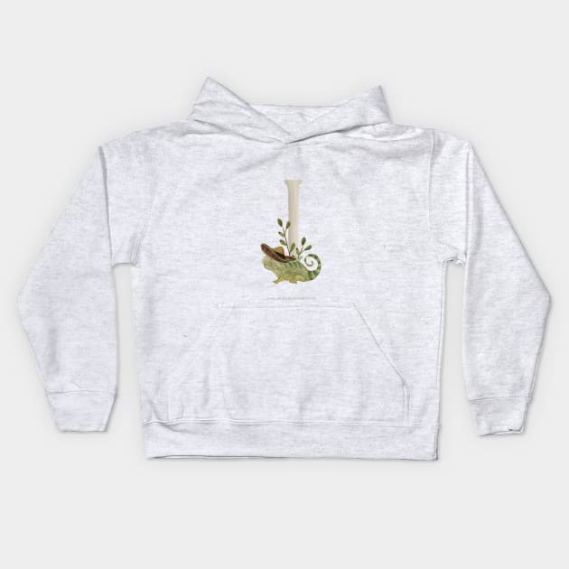 I for Iguana Kids Hoodie by Big Bear and Bird